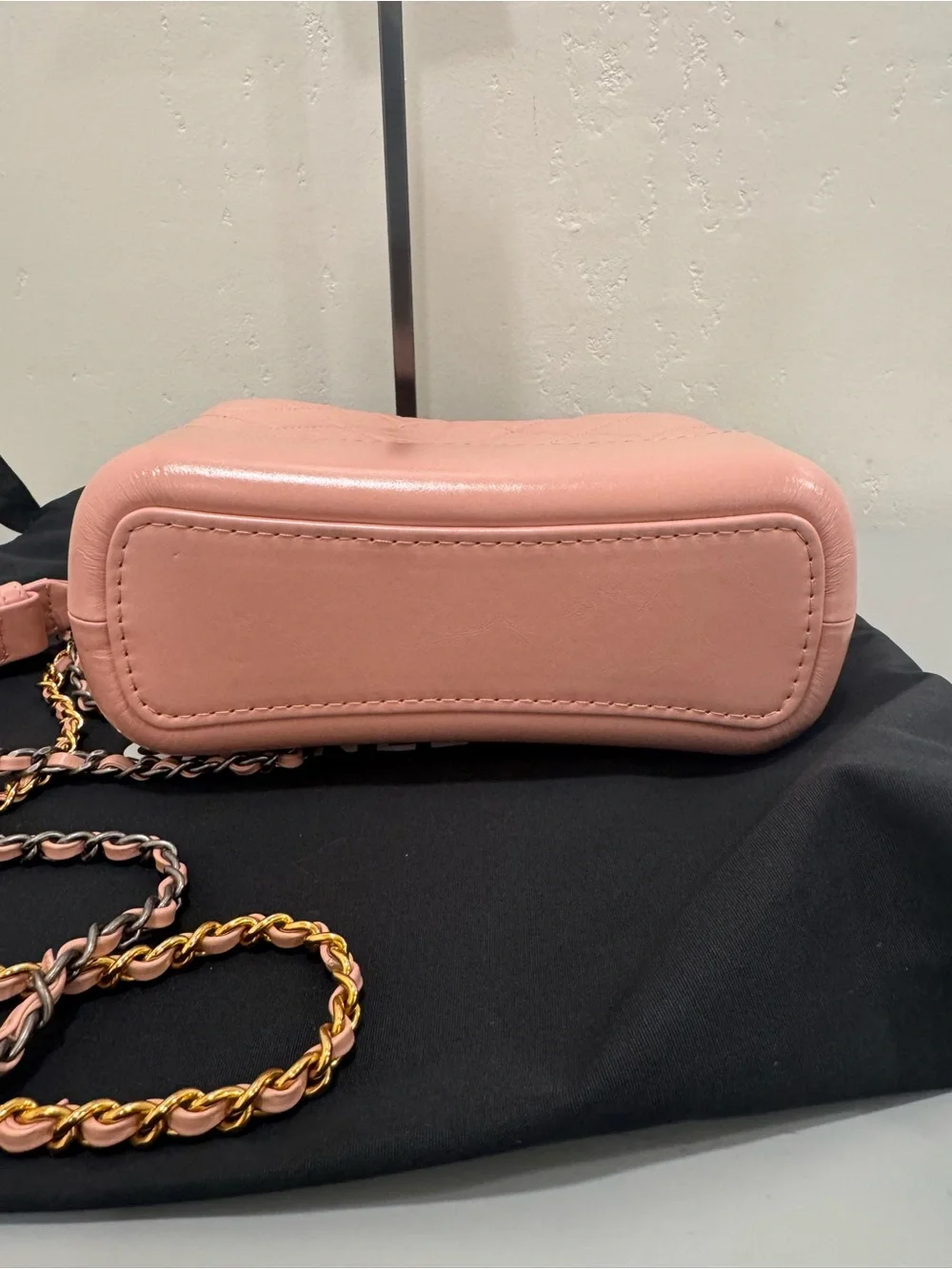 CHANEL Gabrielle hobo Quilted Lambskin Crossbody with Two-Tone Chain
